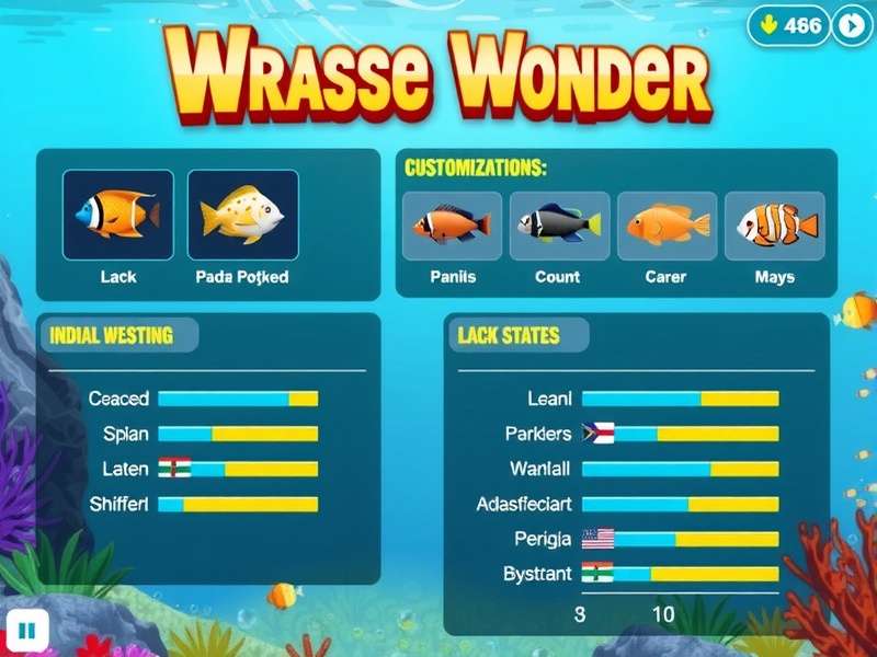 Wrasse Wonder gameplay screenshot showing underwater environment